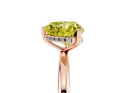 Heart-Shaped Hidden Halo Engagement Ring Setting for a Fancy Yellow Lab-Grown Diamond | Plain Band | Rose Gold