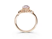 Marquise Bypass Solitaire Engagement Ring Setting for a Fancy Pink Lab-Grown Diamond | Rose Gold