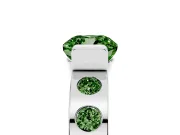 Cushion Cut Tension Style Engagement Ring Setting for a Fancy Green Lab-Grown Diamond | Platinum