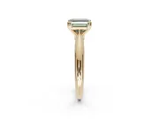 Princess Cut Tapered Solitaire Engagement Ring Setting for a Fancy Green Lab-Grown Diamond | Yellow Gold