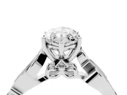 Marquise Vintage Vine Solitaire Engagement Ring Setting | Milgrain Leaves | Sterling Silver