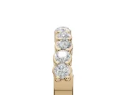 Round Lab-Grown Diamond U-Prong Set Wedding Band | Open Side Arcs | Yellow Gold