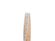 Round Lab-Grown Diamond Pavé Ribbon Twist Wedding Band | Polished Turn | Rose Gold