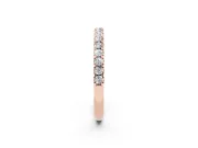 Round Diamond Pavé Eternity Band Set in Rose gold with Micro Prongs