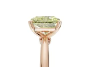 Radiant Cut Solitaire Engagement Ring Setting for a Fancy Yellow Lab-Grown Diamond | Tapered Plain Band | Rose Gold