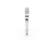 Round Diamond Comfort Fit Band Set in Platinum with Channel-Set Row