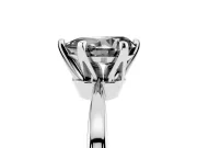 Fancy Black Pear Cut Diamond Solitaire Engagement Ring Set in Silver with Slim Tapered Solitaire Band