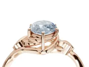Marquise Bypass Solitaire Engagement Ring Setting for a Fancy Blue Lab-Grown Diamond | Rose Gold