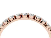 Round Diamond Eternity Band Set in Rose gold with Channel Setting