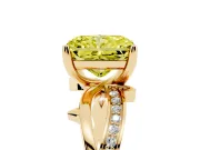 Radiant Cut Twisted Engagement Ring Setting for a Fancy Yellow Lab-Grown Diamond | Yellow Gold - Design NV-24635