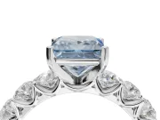 Princess Cut Engagement Ring Setting for a Fancy Blue Lab-Grown Diamond | White Gold - Design NV-24455