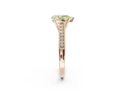 Pear-Shaped Engagement Ring Setting for a Fancy Yellow Lab-Grown Diamond | Rose Gold - Design NV-24597