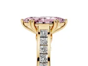 Marquise Channel Engagement Ring Setting for a Fancy Pink Lab-Grown Diamond | Yellow Gold - Design NV-24671