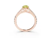 Marquise Graduated Split Shank Engagement Ring Setting for a Fancy Yellow Lab-Grown Diamond | Rose Gold