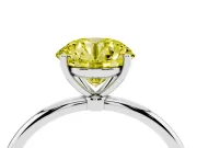 Round Engagement Ring Setting for a Fancy Yellow Lab-Grown Diamond | Sterling Silver - Design NV-24609
