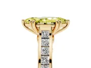 Marquise Channel Engagement Ring Setting for a Fancy Yellow Lab-Grown Diamond | Yellow Gold - Design NV-24671