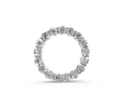 Round Lab-Grown Diamond Circle Pendant Necklace | Larger Stones | White Gold