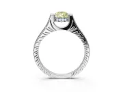 Pear-Shaped Engagement Ring Setting for a Fancy Yellow Lab-Grown Diamond | Sterling Silver - Design NV-24586