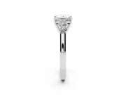 Princess Cut Close Set Five Stone Engagement Ring Setting | Platinum