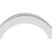 Round Lab-Grown Diamond Graduated Half Eternity Band | Twisted Rope Edges | Sterling Silver