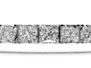 Princess Cut Lab-Grown Diamond Bar Set Tennis Bracelet | Inline Box Clasp | White Gold