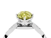 Marquise Twisted Infinity Engagement Ring Setting for a Fancy Yellow Lab-Grown Diamond | White Gold
