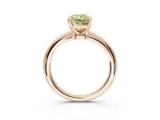 Radiant Cut Solitaire Engagement Ring Setting for a Fancy Yellow Lab-Grown Diamond | Tapered Plain Band | Rose Gold