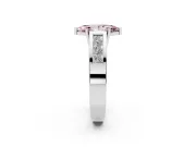 Marquise Channel-Set Engagement Ring Setting for a Fancy Pink Lab-Grown Diamond | Platinum