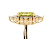 Emerald Cut Engagement Ring Setting for a Fancy Yellow Lab-Grown Diamond | Yellow Gold - Design NV-24790