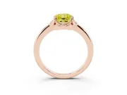 Radiant Cut Petal Halo Engagement Ring Setting for a Fancy Yellow Lab-Grown Diamond | Rose Gold