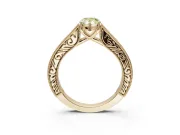 Pear-Shaped Vintage Engagement Ring Setting for a Fancy Yellow Lab-Grown Diamond | Yellow Gold - Design NV-24644