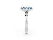 Marquise Knife-Edge Solitaire Engagement Ring Setting for a Fancy Blue Lab-Grown Diamond | Platinum