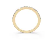 Round Diamond Pavé Eternity Band Set in Yellow gold with Micro Prongs