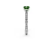 Cushion Cut Vintage Engagement Ring Setting for a Fancy Green Lab-Grown Diamond | Sterling Silver