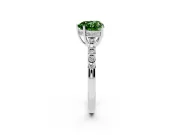 Heart-Shaped Engagement Ring Setting for a Fancy Green Lab-Grown Diamond | Platinum - Design NV-24649