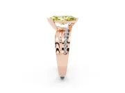 Marquise Graduated Bypass Engagement Ring Setting for a Fancy Yellow Lab-Grown Diamond | Rose Gold