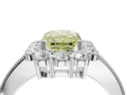 Radiant Cut Halo Engagement Ring Setting for a Fancy Yellow Lab-Grown Diamond | White Gold - Design NV-24711
