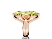 Marquise Floral Solitaire Engagement Ring Setting for a Fancy Yellow Lab-Grown Diamond | Rose Gold