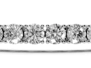 Round Lab-Grown Diamond In-Line Tennis Bracelet | Shared Prongs | White Gold