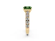 Asscher Cut Engagement Ring Setting for a Fancy Green Lab-Grown Diamond | Yellow Gold - Design NV-24643