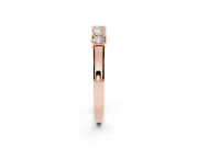 Five-Stone Round Diamond Band Set in Rose gold with Bezel Setting