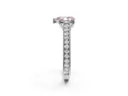 Pear-Shaped Vintage Engagement Ring Setting for a Fancy Pink Lab-Grown Diamond | White Gold - Design NV-24644
