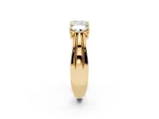Five-Stone Marquise Diamond Split Shank Ring Set in Yellow gold with Shared Prong Setting