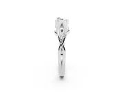 Round Lab-Grown Diamond Prong Set Twisted Wedding Band | Thorned Vine Strands | Sterling Silver