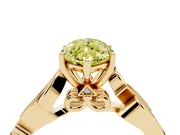 Marquise Vine Engagement Ring Setting for a Fancy Yellow Lab-Grown Diamond | Yellow Gold
