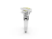 Pear-Shaped Bezel Bypass Engagement Ring Setting for a Fancy Yellow Lab-Grown Diamond | Platinum
