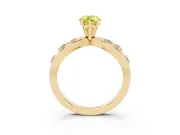 Pear-Shaped Loop Engagement Ring Setting for a Fancy Yellow Lab-Grown Diamond | Yellow Gold