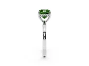 Princess Cut Engagement Ring Setting for a Fancy Green Lab-Grown Diamond | Hidden Halo | Platinum