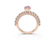 Marquise Shared Prong Engagement Ring Setting for a Fancy Pink Lab-Grown Diamond | Rose Gold