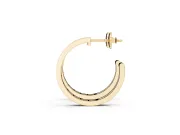 Baguette Lab-Grown Diamond Channel-Set Hoop Earrings | End-to-End Row | Yellow Gold